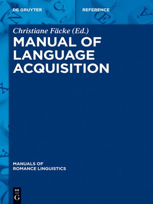 cover image of Manual of Language Acquisition